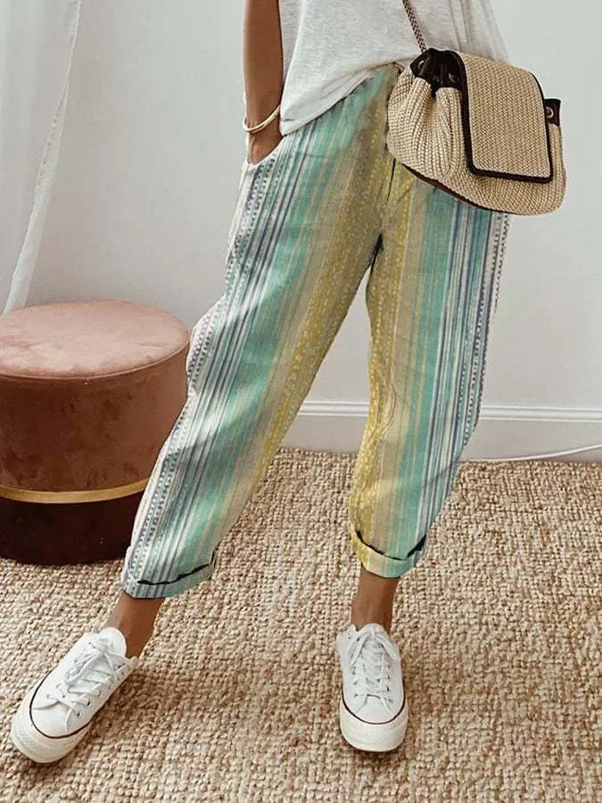 Title 12, Womens Casual Slacks with Printed Fashion, off...