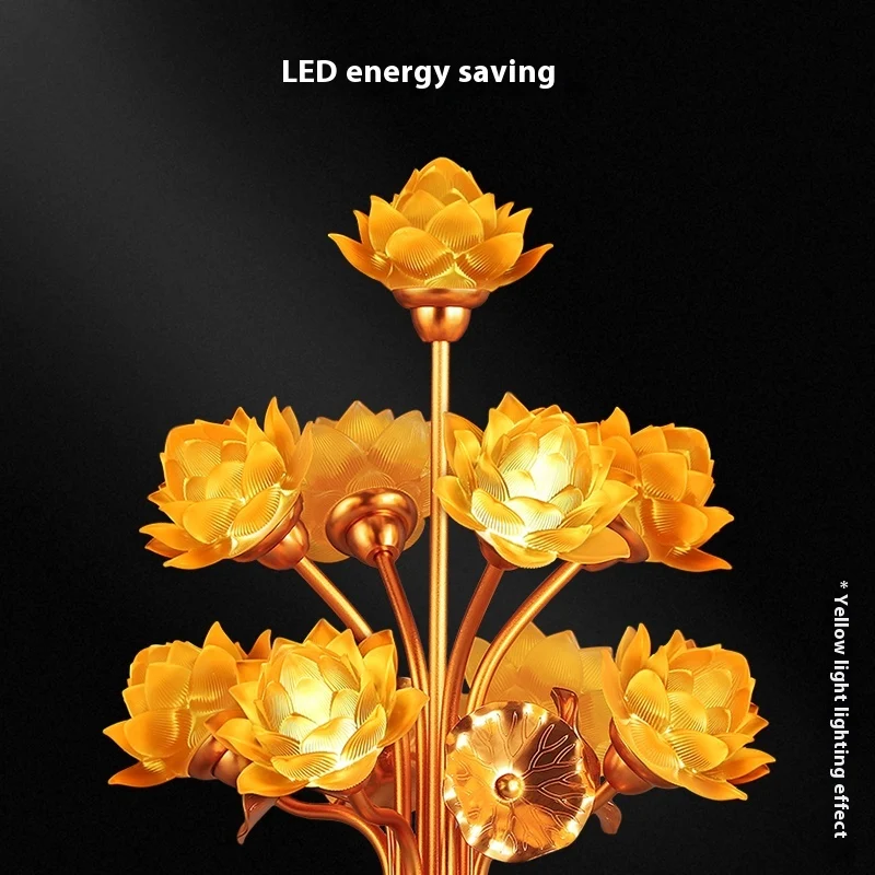 Lotus Lamp For Buddha LED Home Use Decorative Lighting Relaxing Ambiance Warm Light for Meditation Yoga Elegant Design — photo 3
