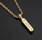Tide Brand Men and Women Xanax colgante puro cobre dorado chapado en hip hop joyería — foto 4