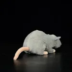 Boneca de pelúcia de rato cinza pequena e fofa. Companheiro perfeito para crianças. Ideal para abraçar e brincar, estimula a imaginação. — foto 7