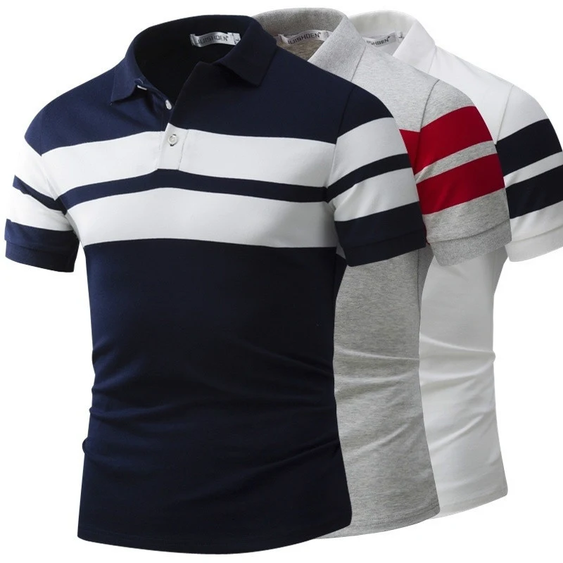 Title 5, Camiseta Polo para Hombre de Manga Corta a Raya...
