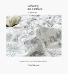 Conjunto de quatro peças floral pequeno em algodão, perfeito para um ambiente acolhedor e relaxante. Leve e confortável para o dia a dia. — foto 4