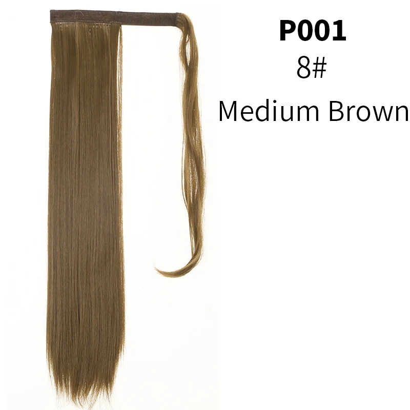 Rabo de Cavalo Velcro Cabelo Longo Liso Seda Matte Realista Peruca Fácil Uso Estilo Versátil Look Elegante e Moderno. — foto 16