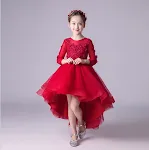 Red front and back long