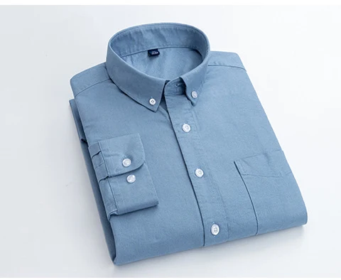 Men's Spring and Autumn Pure Cotton Corduroy Long-sleeved Shirt Youth British Style Thin Shirt Jacket Solid Color Comfor — photo 2