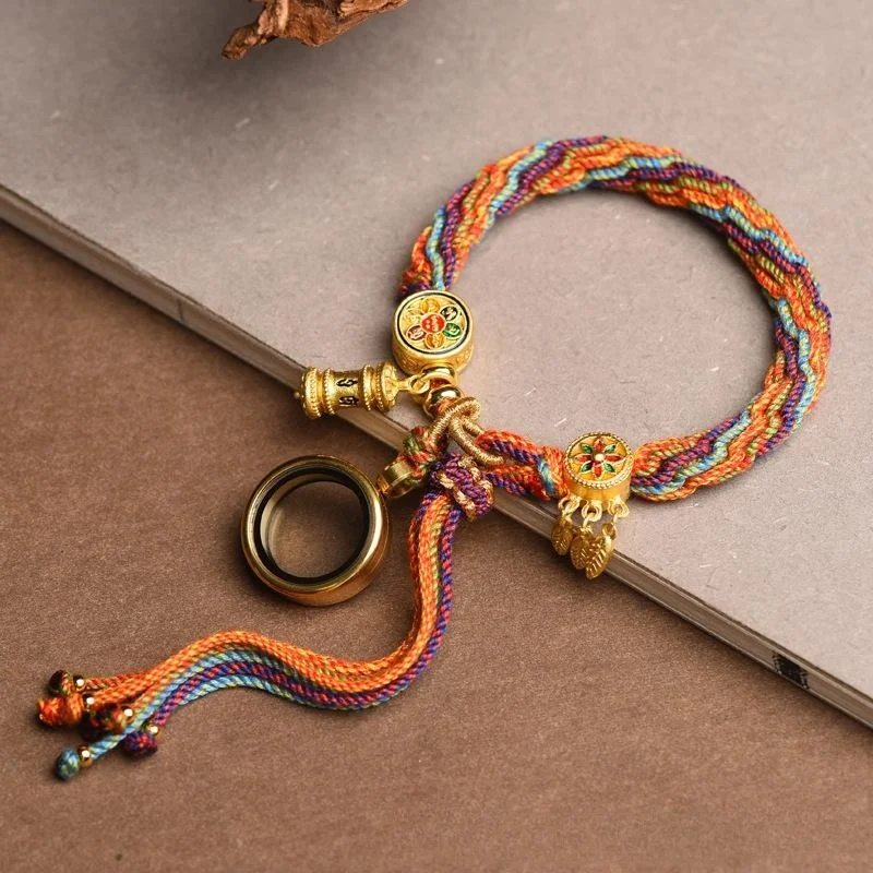 Pulseira de alça de transporte tibetana tecida à mão para ciclismo. Conforto e segurança para carregar seus pertences enquanto pedala. — foto 4