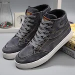 Tênis de cano alto denim respirável de verão masculino versão coreana sapatos de maré tênis esportivo casual masculino clássico lona — foto 5