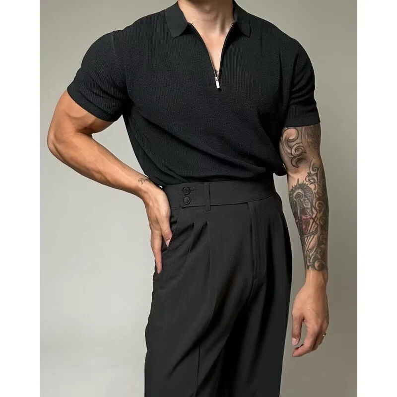 Men's Solid Color Casual Half Sleeve Bottoming Shirt. Comfortable, Versatile, and Perfect for Everyday Wear. A Must-Have — photo 6