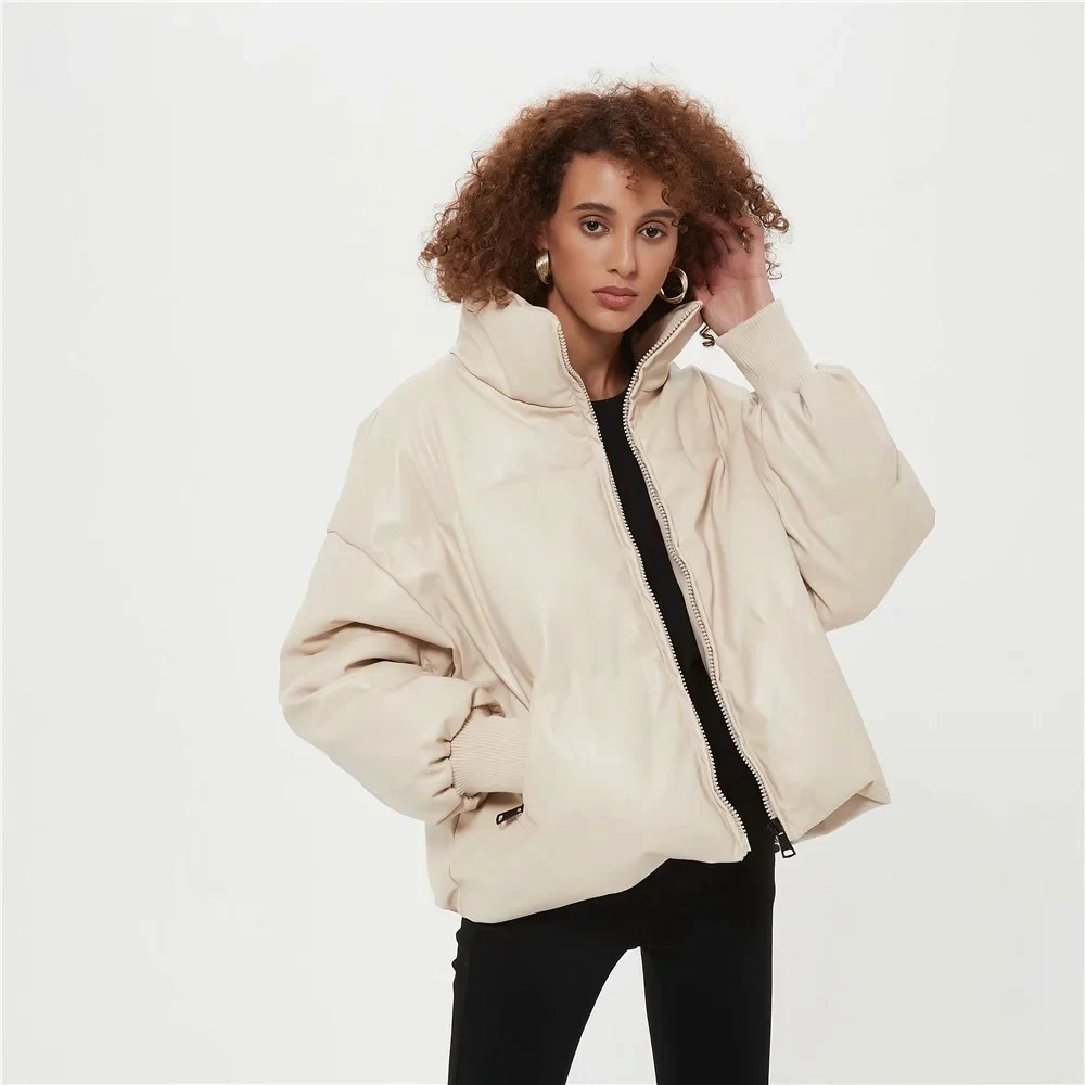 Title 5, Giacca donna in cotone PU, urbana casual, tinta...