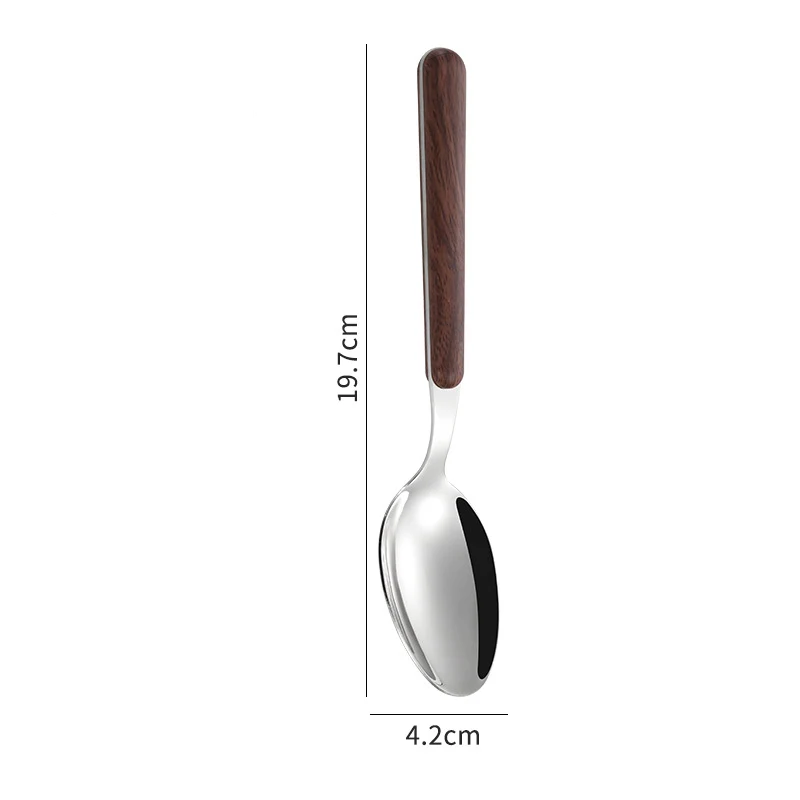 Title 1, Stainless Steel Cutlery Set with Wooden Handles...
