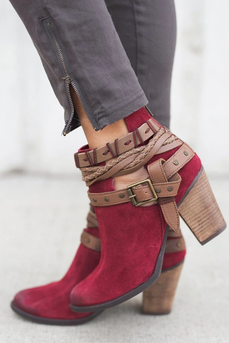 Autumn and winter new frosted, coarse belt buckle ankle boots, European and American style, perfect for foreign trade. S — photo 3