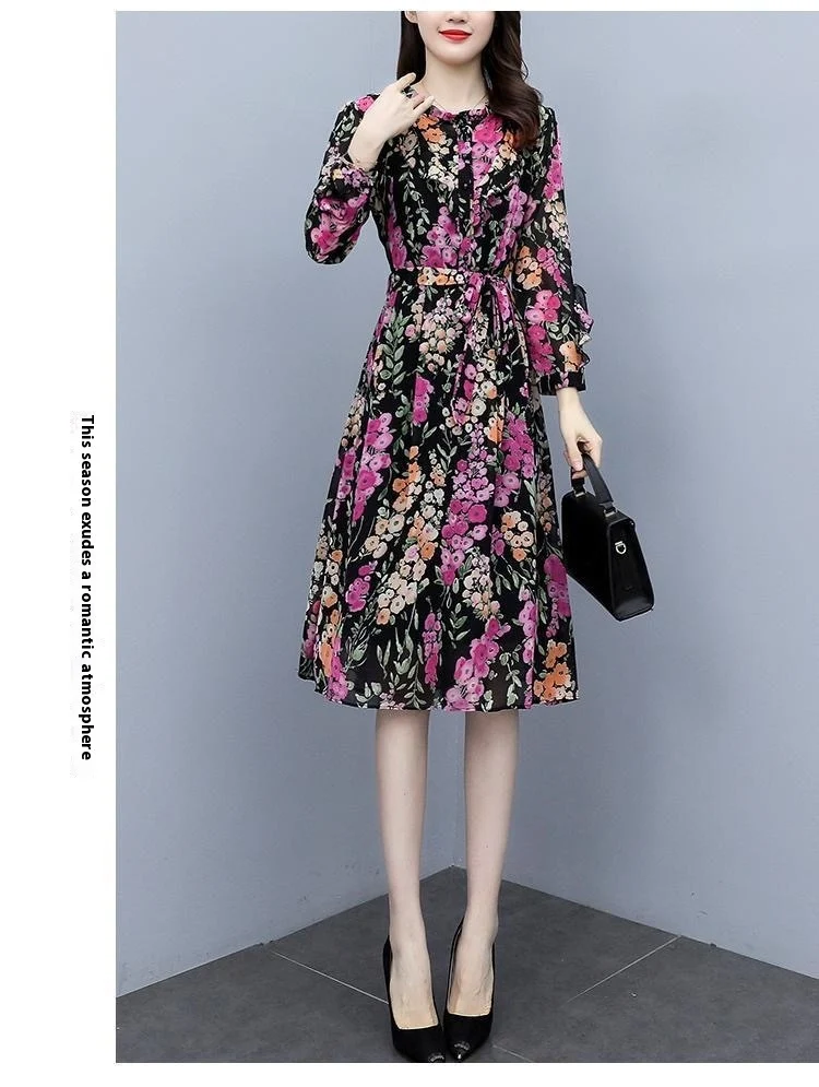 Title 3, Womens Spring and Autumn Chiffon Long Sleeve D...