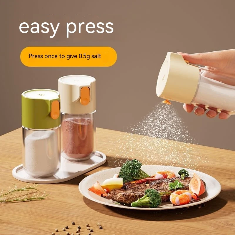 Title 2, Quantitative Salt Jar Glass Seasoning Bottle. P...