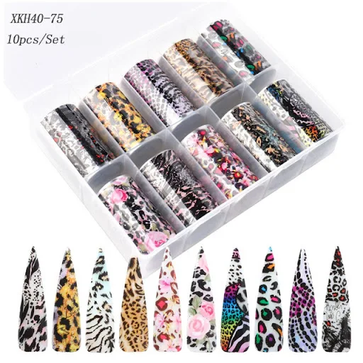 Title 1, Adesivos de Arte de Unhas Snake Skin, Animal Gr...