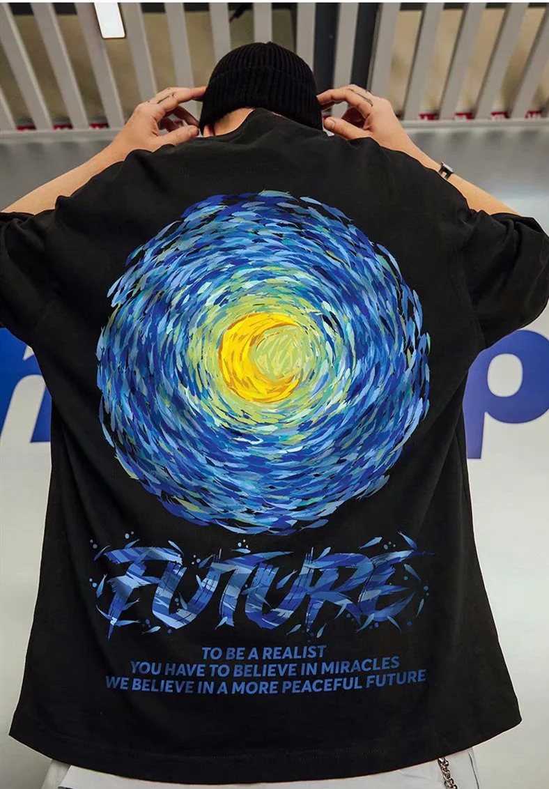 Bf Style Plus Size Men's American Street Hip-hop Short-sleeved T-shirt Comfortable and Stylish Perfect for Everyday Wear — photo 2