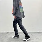 Heren High Street Retro Vintage Micro Hoorn Jeans, de perfecte mix van stijl en comfort. Creëer jouw unieke, opvallende look. — foto 4