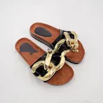 European And American Fashion Gold Chain Slippers Stylish and comfortable women's footwear Perfect for summer and specia — photo 9