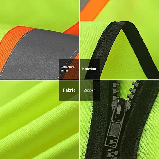 Title 7, Reflective Vest Multi-pocket Building Construct...