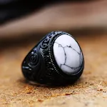 Black white stone