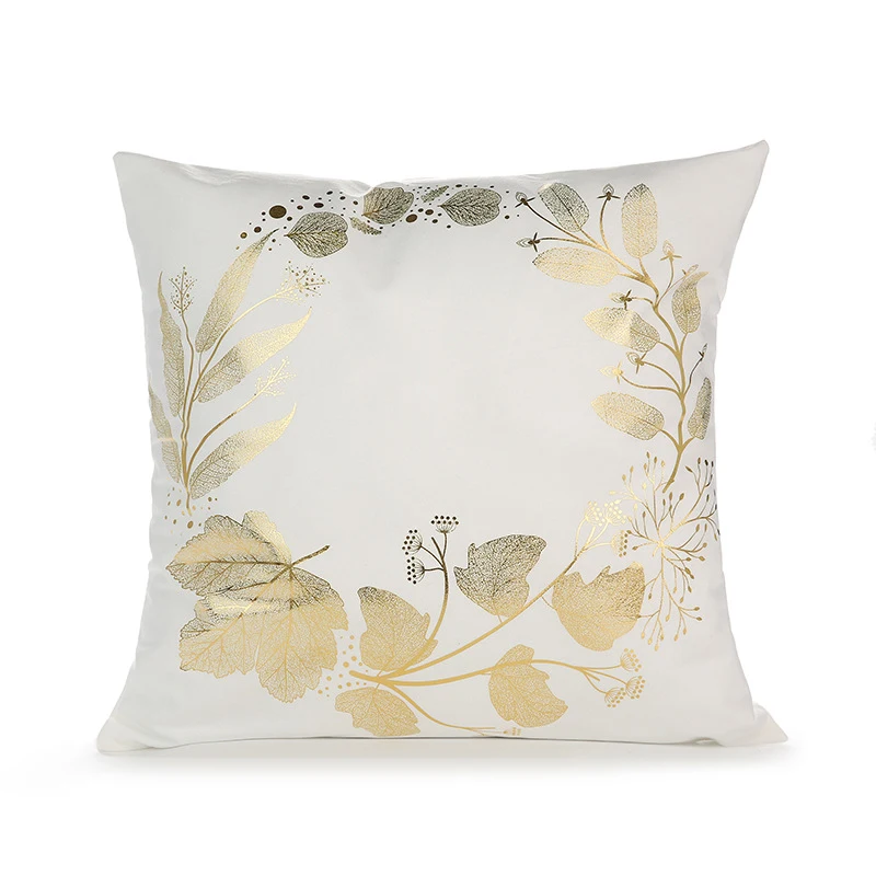 Title 18, Bronzing sofa cushion cover waist pillowcase, e...