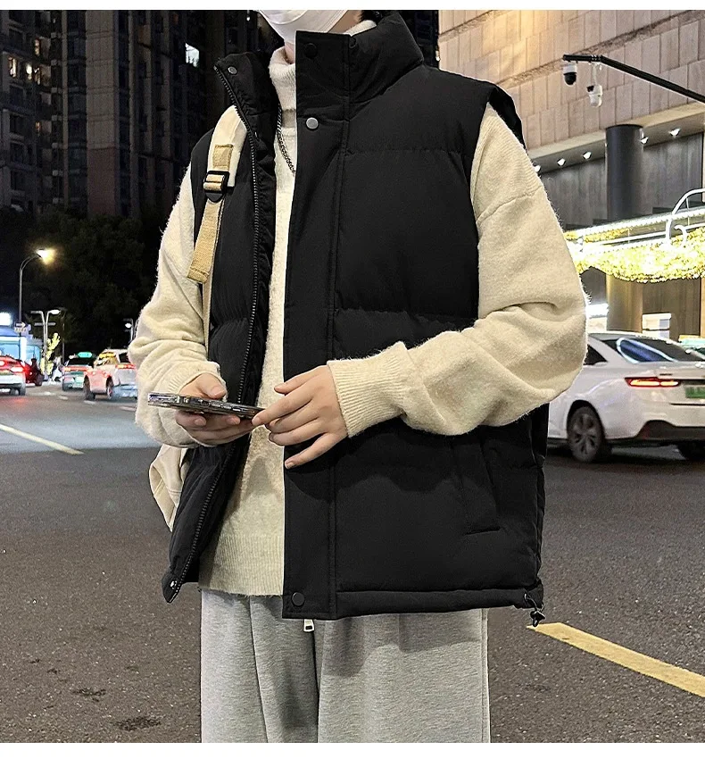 Title 10, Stand Collar Vest Winter Loose Plus Size Padded...