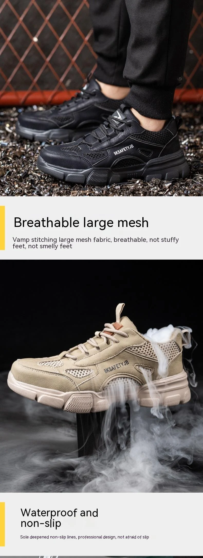 Chaussures de sécurité homme avec embout en acier Protection du travail Chaussures résistantes pour professionnels et industries — photo 6