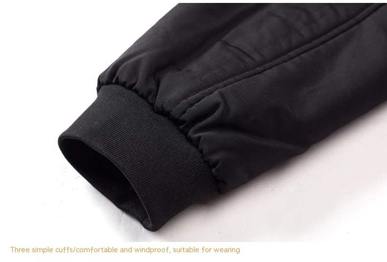 Title 12, Mens Fleece-Lined Solid Color Autumn Stand Col...