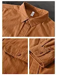 Loose all-match cotton workwear shirt with double pockets, a simple casual design perfect for everyday wear, comfortable — photo 20