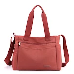 Bolsa de ombro feminina casual em nylon, grande capacidade, ideal para o dia a dia. Confortável, espaçosa e estilosa para carregar tudo o que precisa. — foto 4