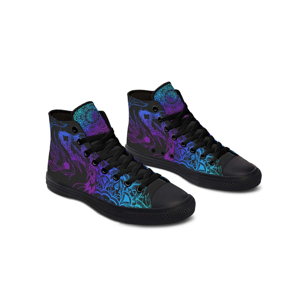 Fashion Printed Couple High Top Canvas Shoes, comfortable and stylish footwear, perfect for casual outings and everyday — photo 8