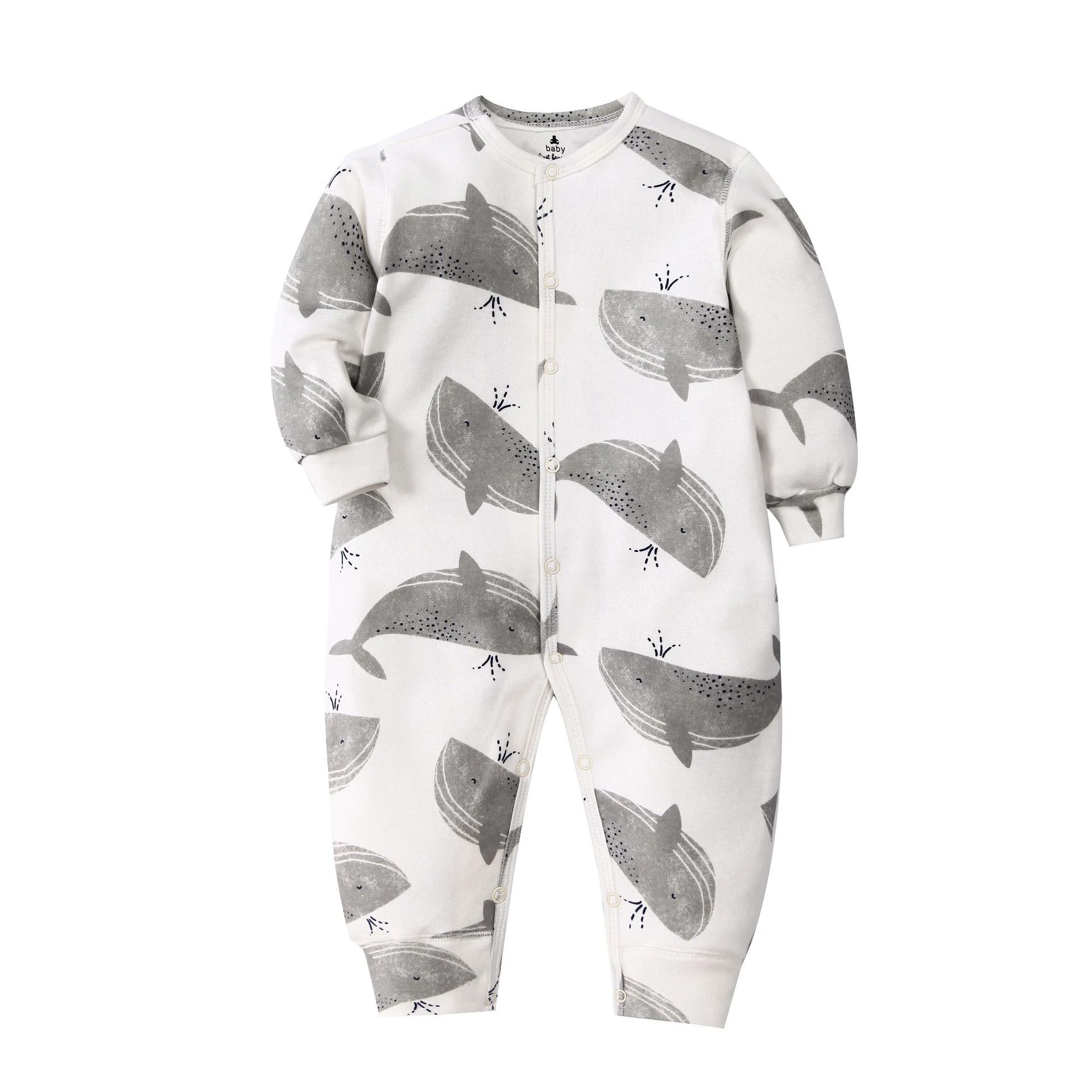 Macacão para bebês recém-nascidos com mangas compridas e botões. Roupa confortável e macia, perfeita para brincar e dormir com tranquilidade. — foto 28