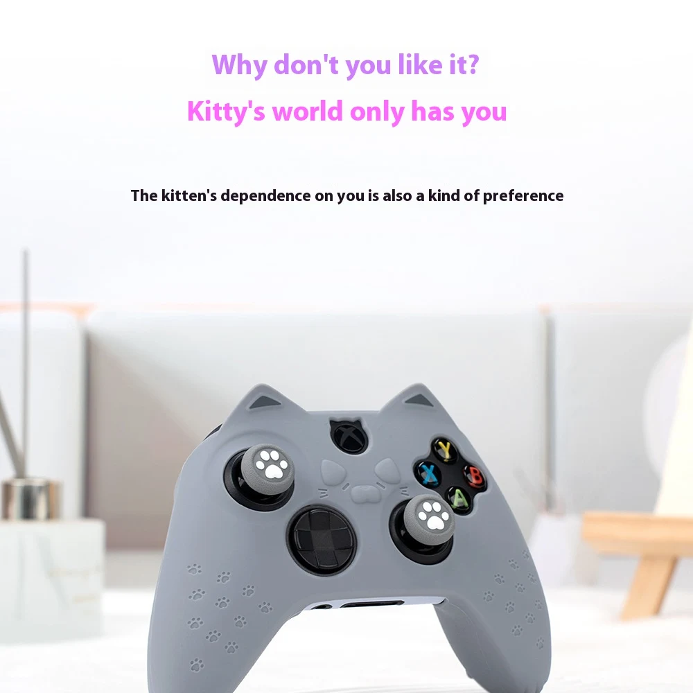 Title 10, Silicon Game Handle Case Cute Cat Ears All-incl...