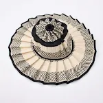 White Plaid Folding Hat