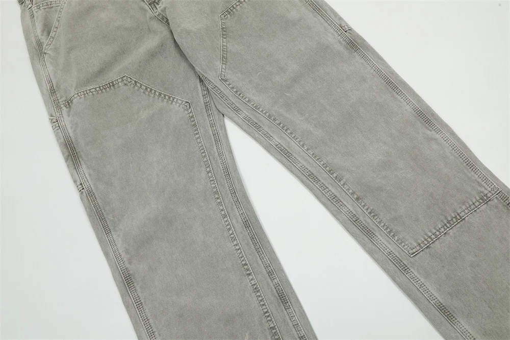 Amerikaanse retro denim broek voor heren. Klassieke stijl en comfortabele pasvorm. Perfect voor een casual of stijlvolle look. Een tijdloze keuze. — foto 14