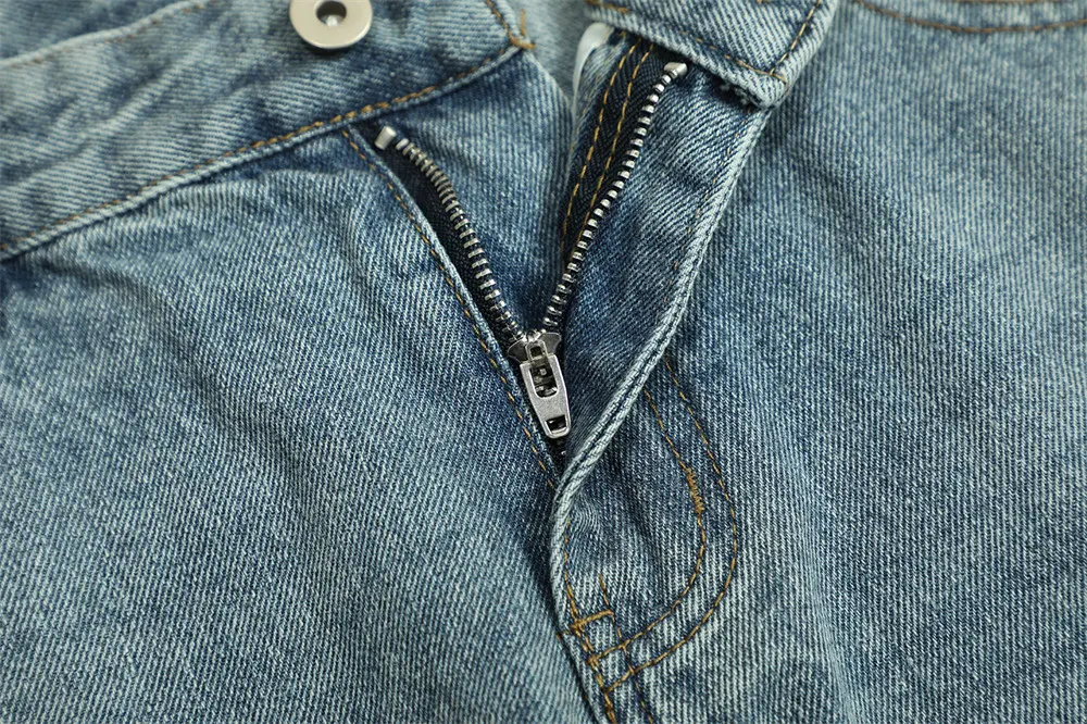 Men's Street Fashion Washed Loose Jeans offer a comfortable fit and a relaxed, trendy style, perfect for everyday wear a — photo 14