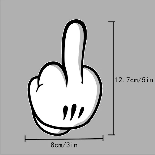 Title 4, Middle Finger Car Waterproof Sticker Window Gla...