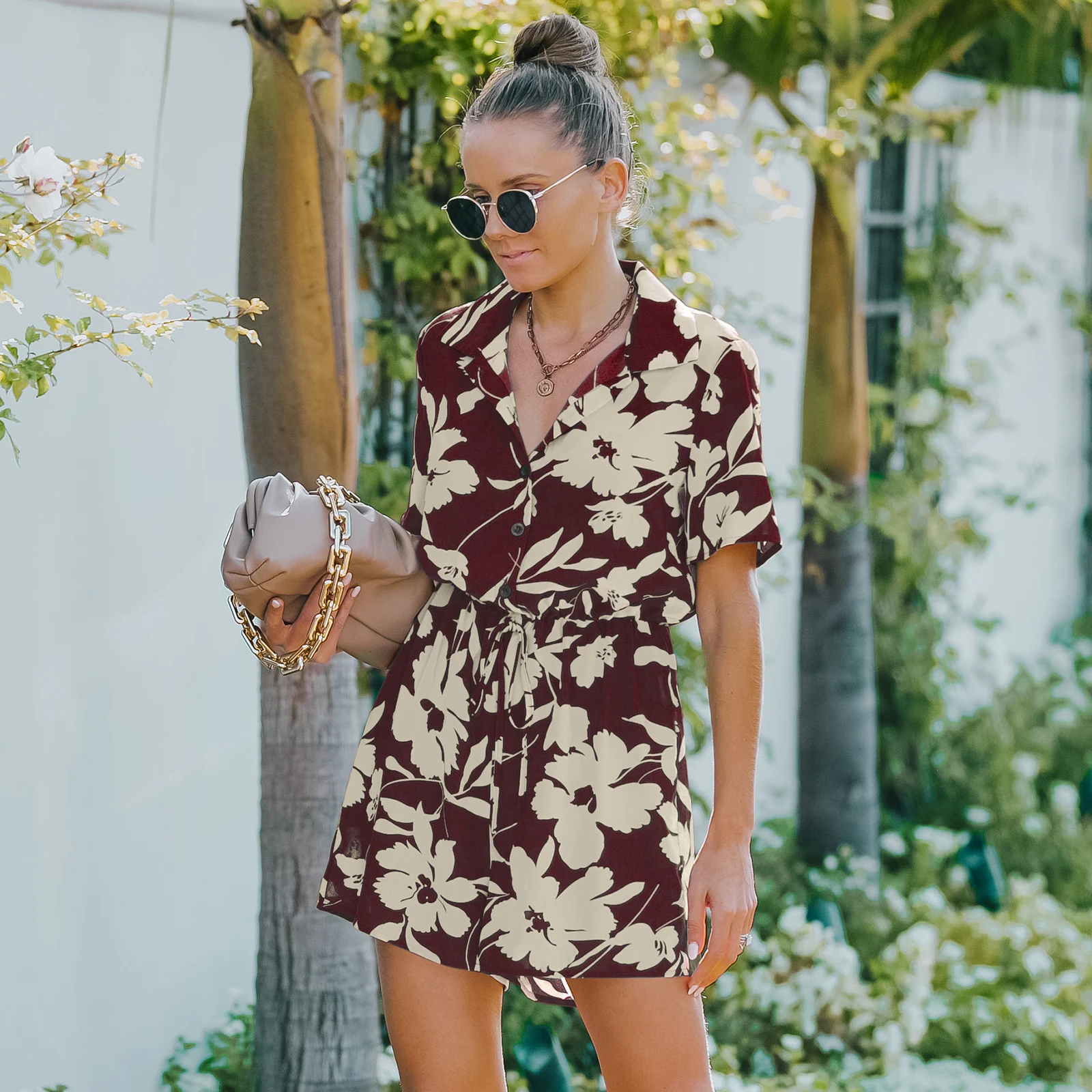 Title 3, Europese en Amerikaanse damesjumpsuit met print