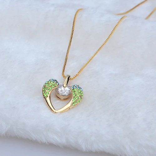 Colar de cristal coreano joia pequena Adicione um toque sutil de brilho ao seu visual com este colar elegante e delicado, perfeito para uso diário ou presente especial. — foto 4
