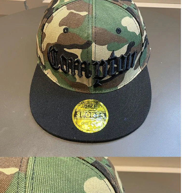 Cappello Uomo Estate Tesa Larga Mimetico Hip Hop Coreano Primavera/Autunno Trend Grande Circonferenza Testa Visiera Piatta Baseball — foto 5