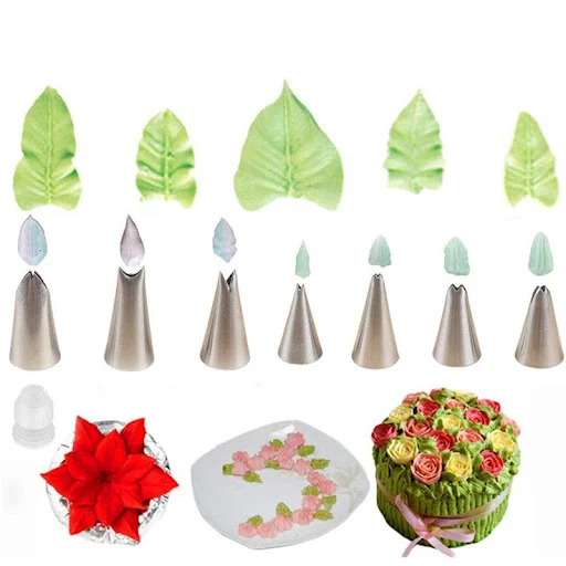 Title 3, Butter Cake Decoration Set with Flower Piping T...