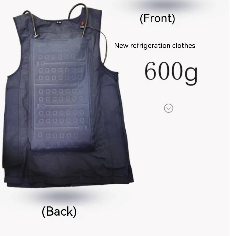 Colete com bolsa de gelo e refrigeração por circulação de água. Alívio do calor para trabalho e esportes. Conforto e eficiência garantidos. — foto 3