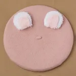 Pink hat white ear rear ear