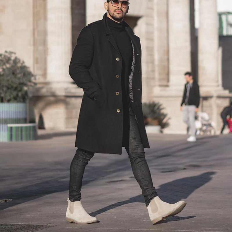 Giacca a vento casual da uomo, stile coreano, lunghezza media, vestibilità ampia, perfetta per un look informale e di tendenza. — foto 4