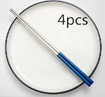 4pcsBlue silver