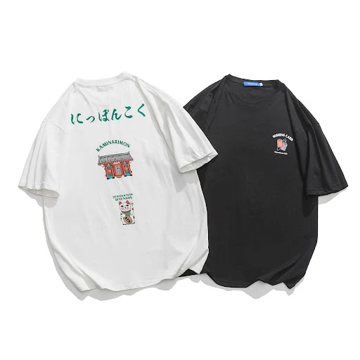 Title 4, Trendy Back Japanese Style Creative Printed Sho...