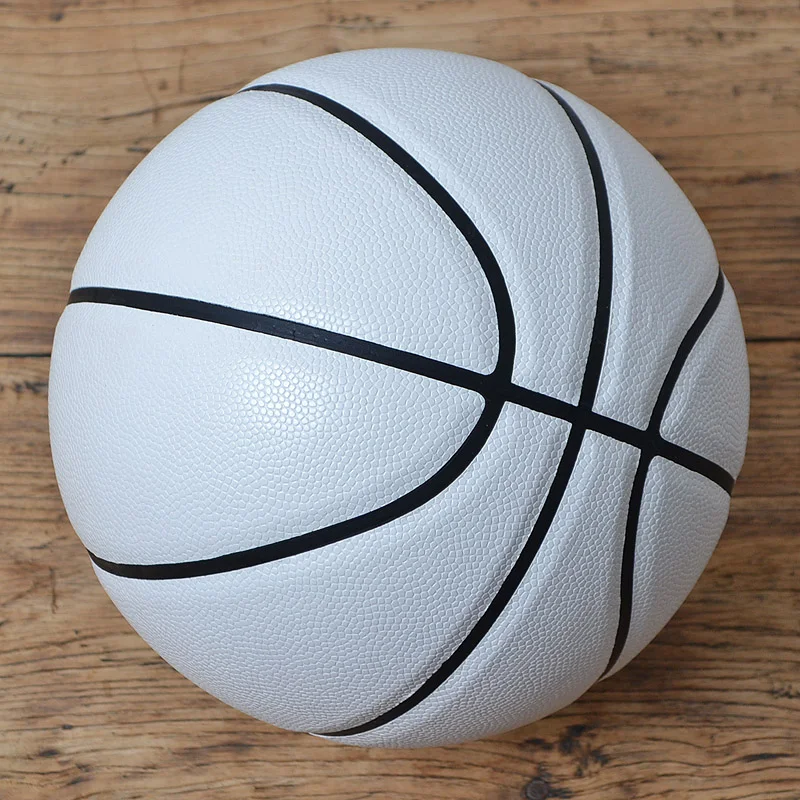Bola de Basquete Discreta No. 7 Branca Pura, câmara interna tridimensional não padrão e antiderrapante, para melhor desempenho. — foto 4