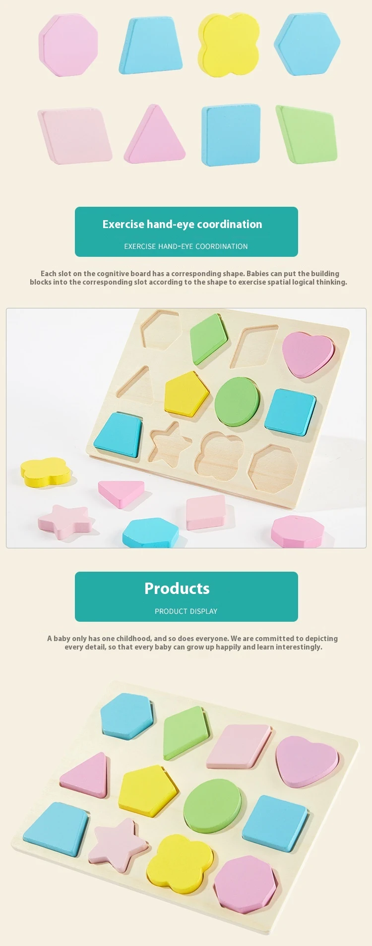 Title 5, Childrens Puzzle Hand Grabbing Board Puzzle To...