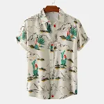 Camisa casual de moda manga curta, perfeita para o dia a dia e o verão. Conforto e estilo em uma peça versátil para um visual descontraído. — foto 4
