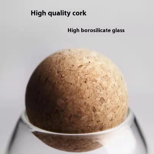Title 7, Glass jar with ball cork tea seal, airtight sto...