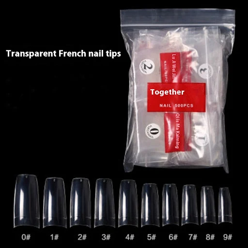 Title 7, 500 Pieces Sheer Full Cover Transparent Semi-na...